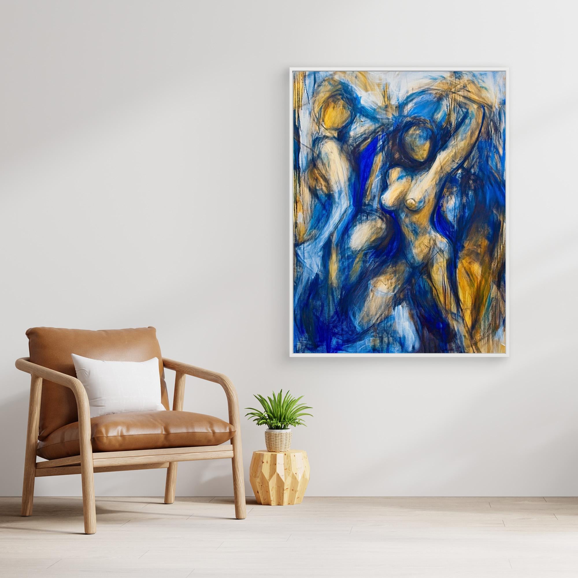Canvas Print: "Ethereal Dance" - Abstract Figurative Wall Art