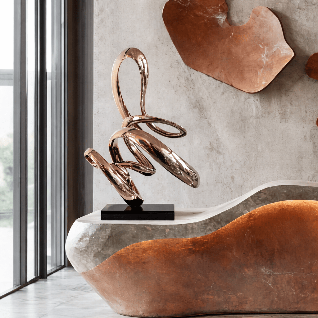 Stainless Steel Abstract Sculpture -Eternal Loop in Metal