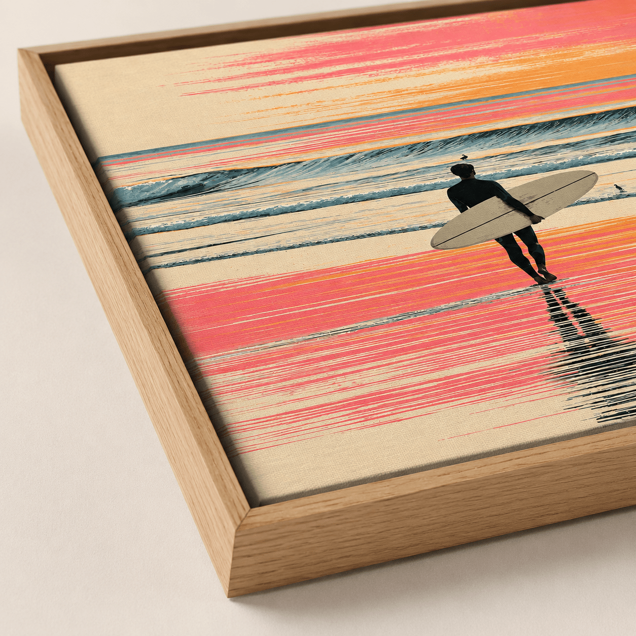 Surfboard Wall Art Canvas Print — Afterglow by Rossetti Art