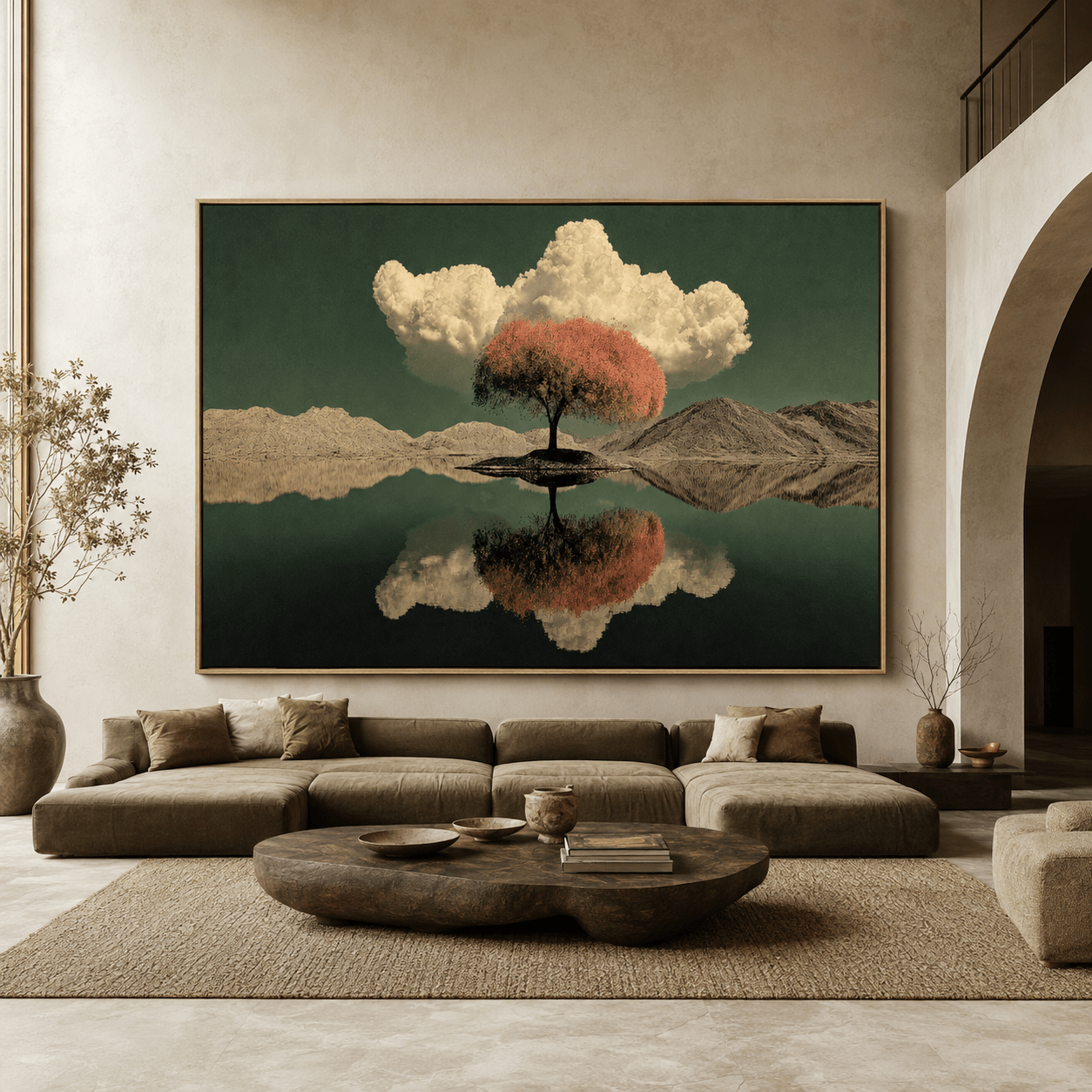 Surreal Landscape Art Canvas Print — Sky Mirror by Rossetti Art