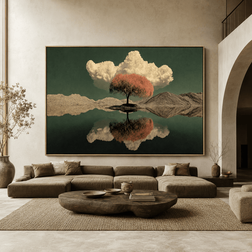 Surreal Landscape Art Canvas Print — Sky Mirror by Rossetti Art