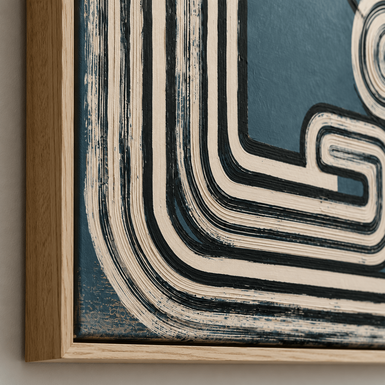 Teal Abstract Canvas Wall Art — Meander by Rossetti Art