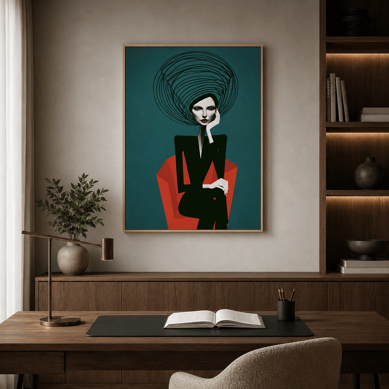 Teal Wall Art Canvas Print — Teal Vogue by Rossetti Art
