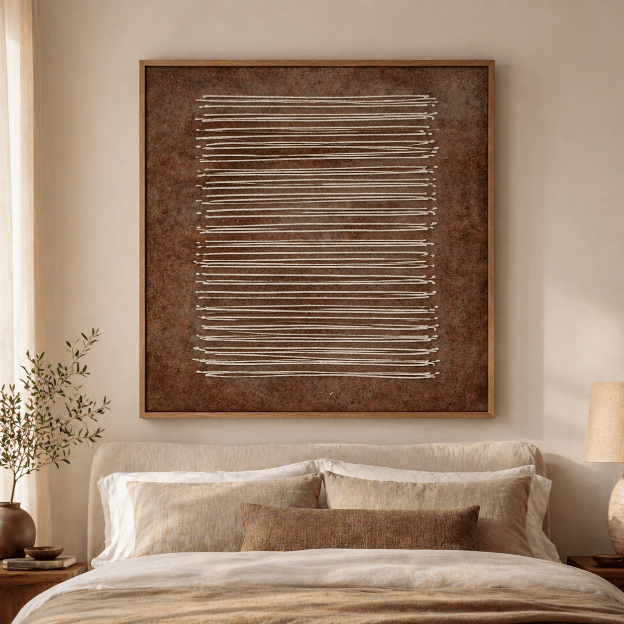 Terracotta Original Wall Painting — Rust Score by Rossetti Art