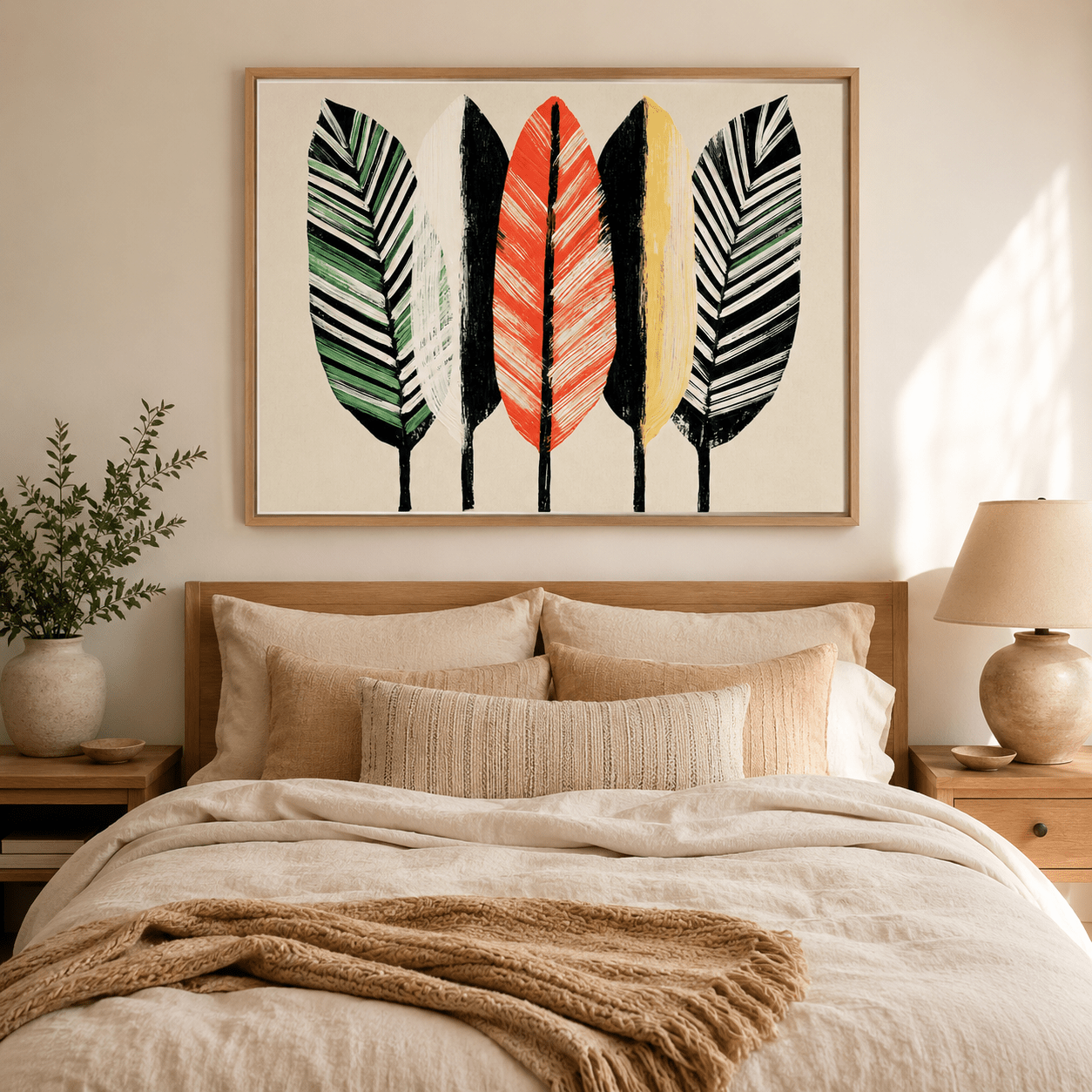 Tropical Wall Art Canvas Print — Plumes by Rossetti Art