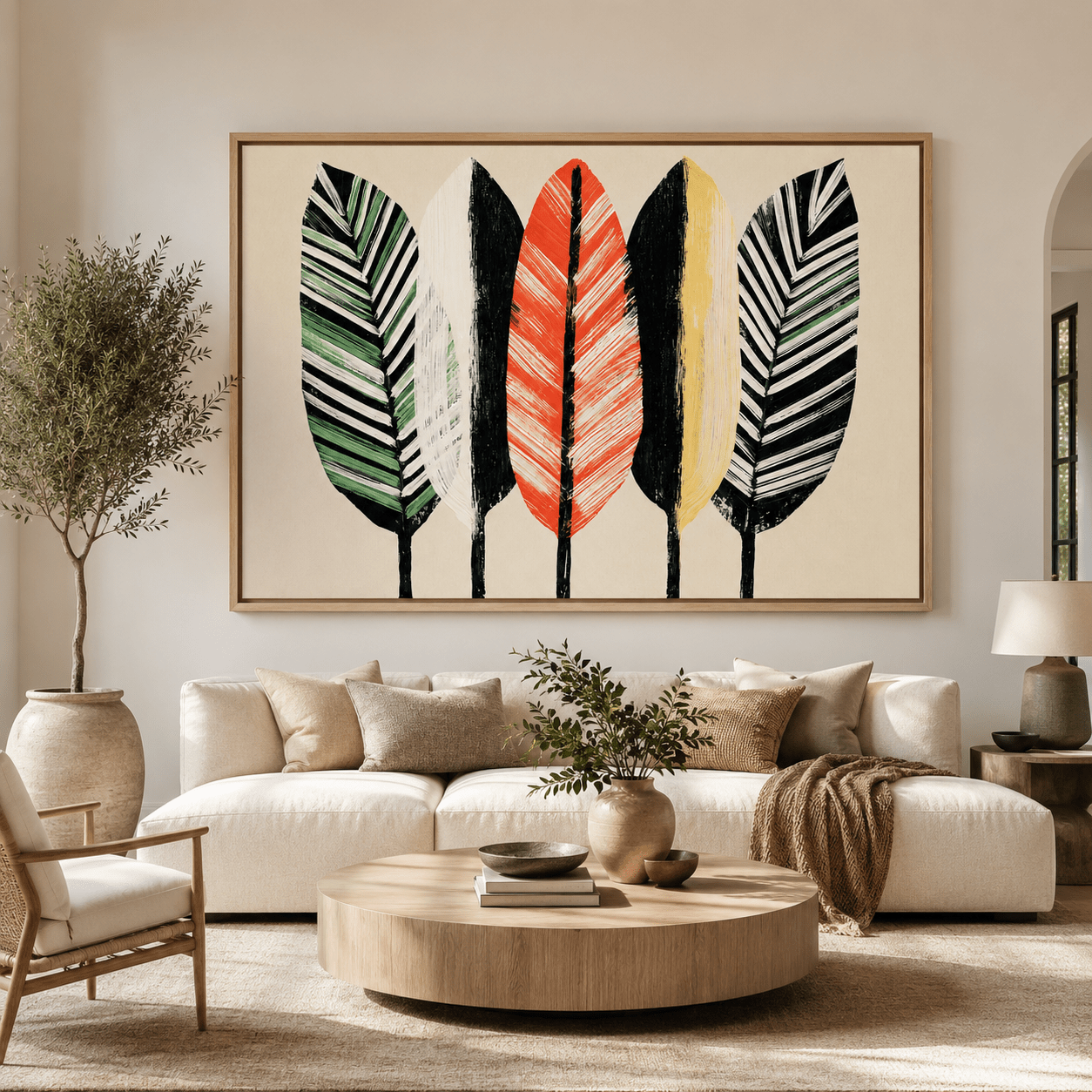 Tropical Wall Art Canvas Print — Plumes by Rossetti Art