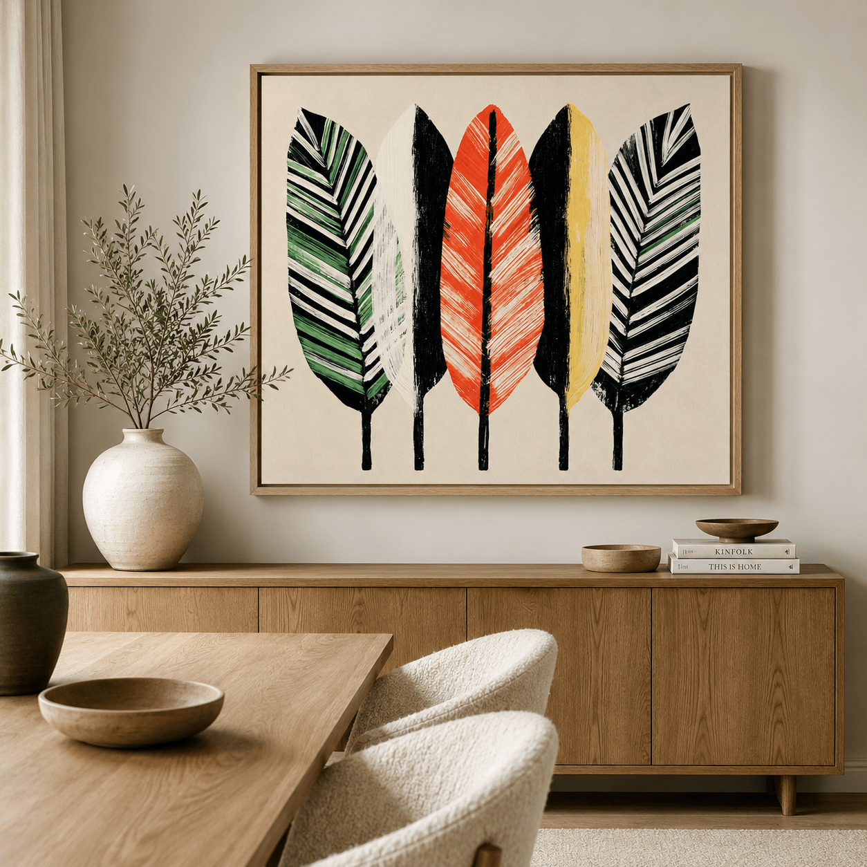 Tropical Wall Art Canvas Print — Plumes by Rossetti Art