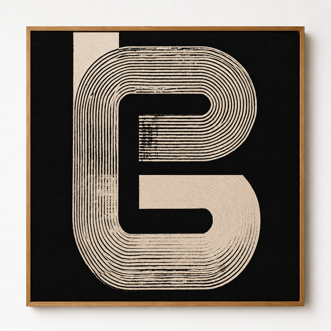 Typographic Wall Art Canvas Print — Glyph by Rossetti Art