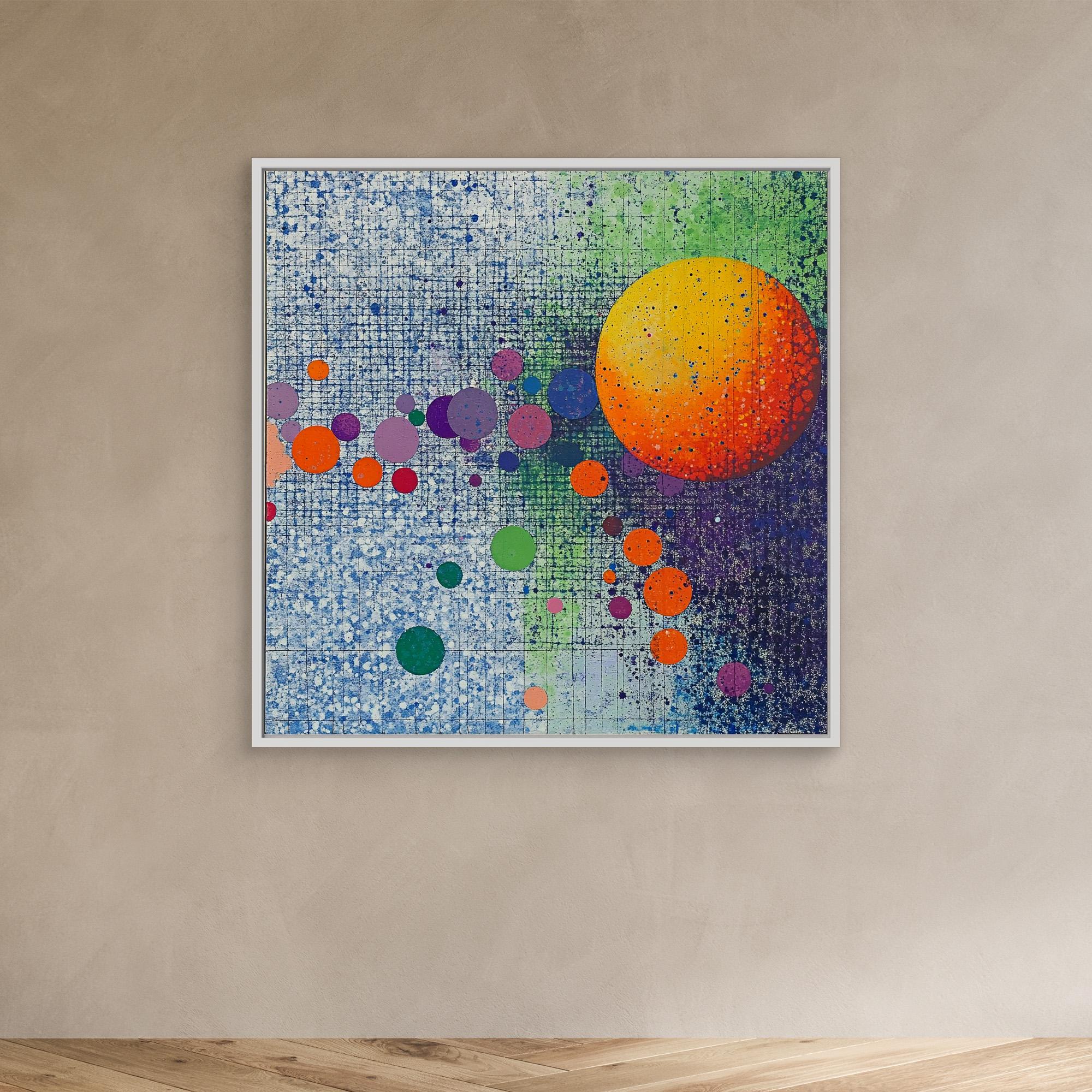 Canvas Print : Celestial Energy - Vibrant Solar Abstract Wall Art
