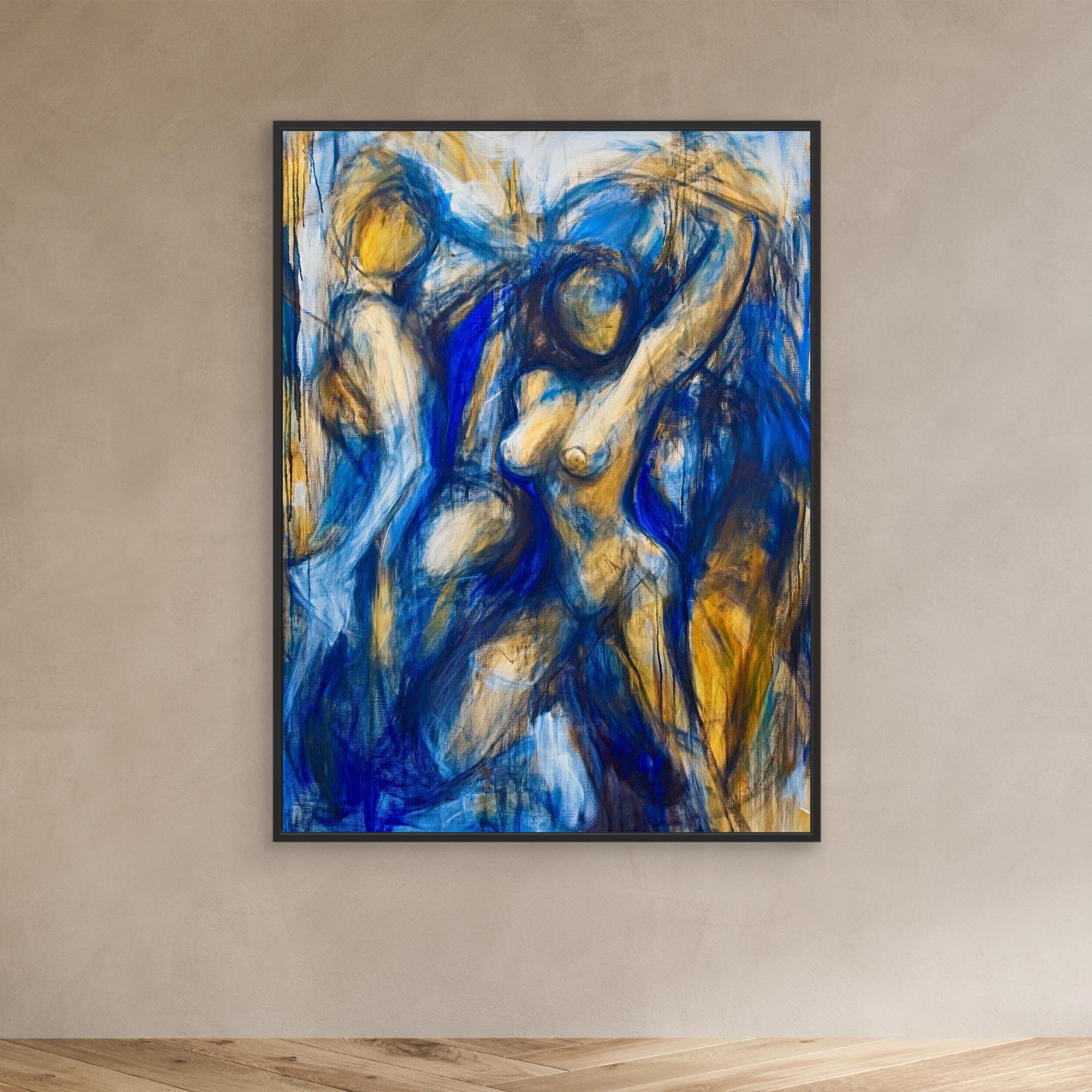 Canvas Print: "Ethereal Dance" - Abstract Figurative Wall Art