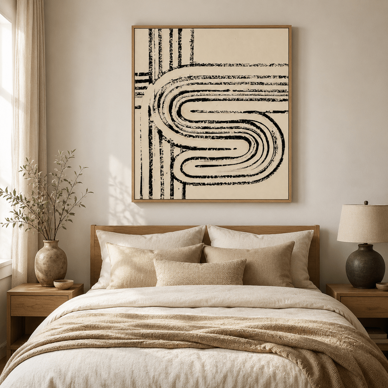 Wabi Sabi Art Canvas Print — Meander by Rossetti Art