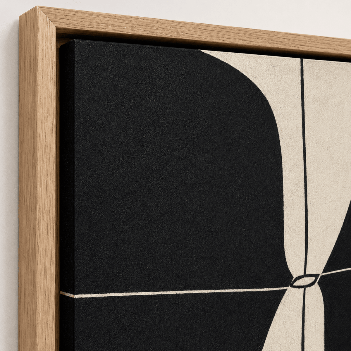 Wabi Sabi Painting – Quiet Divide by Rossetti Art frame detail