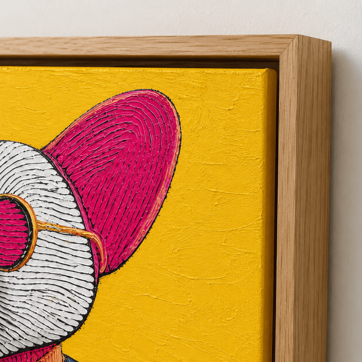 Whimsical Animal Wall Art — The Diva by Rossetti Art modern abstract canvas wall art by Rossetti Art – luxury interior design artwork for living room, bedroom, office – animal Dining Room Wall Art Entryway Wall Art