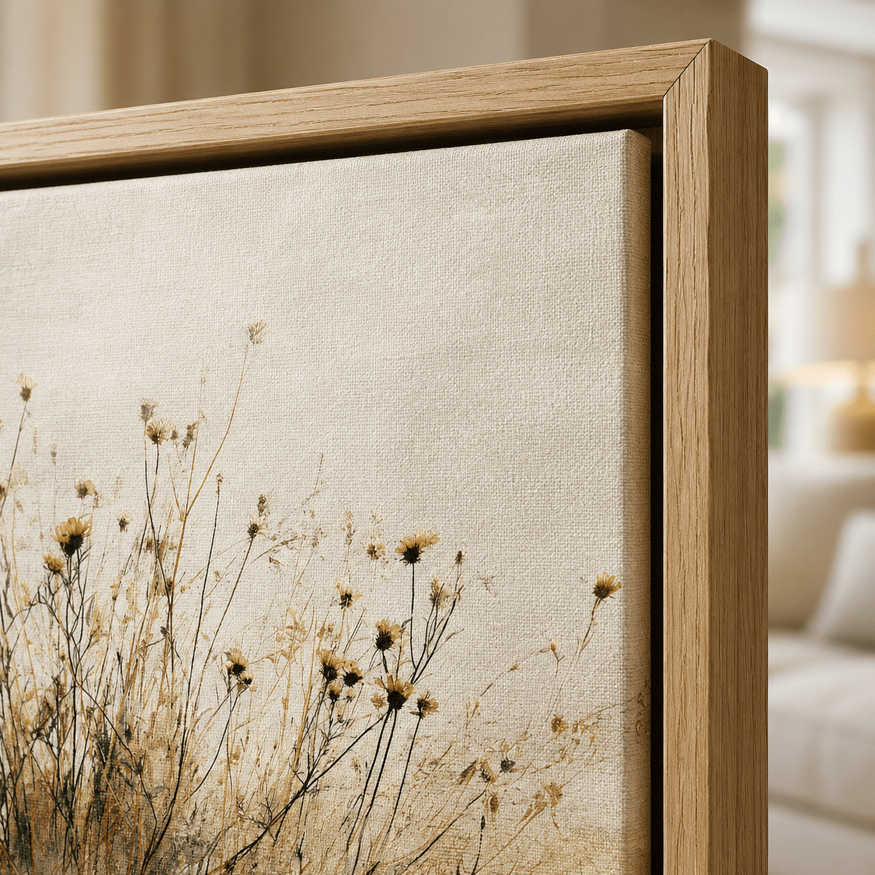 Wildflower Wall Art Canvas Print — Meadow Mist by Rossetti Art