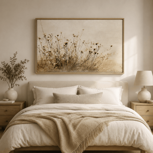 Wildflower Wall Art Canvas Print — Meadow Mist by Rossetti Art