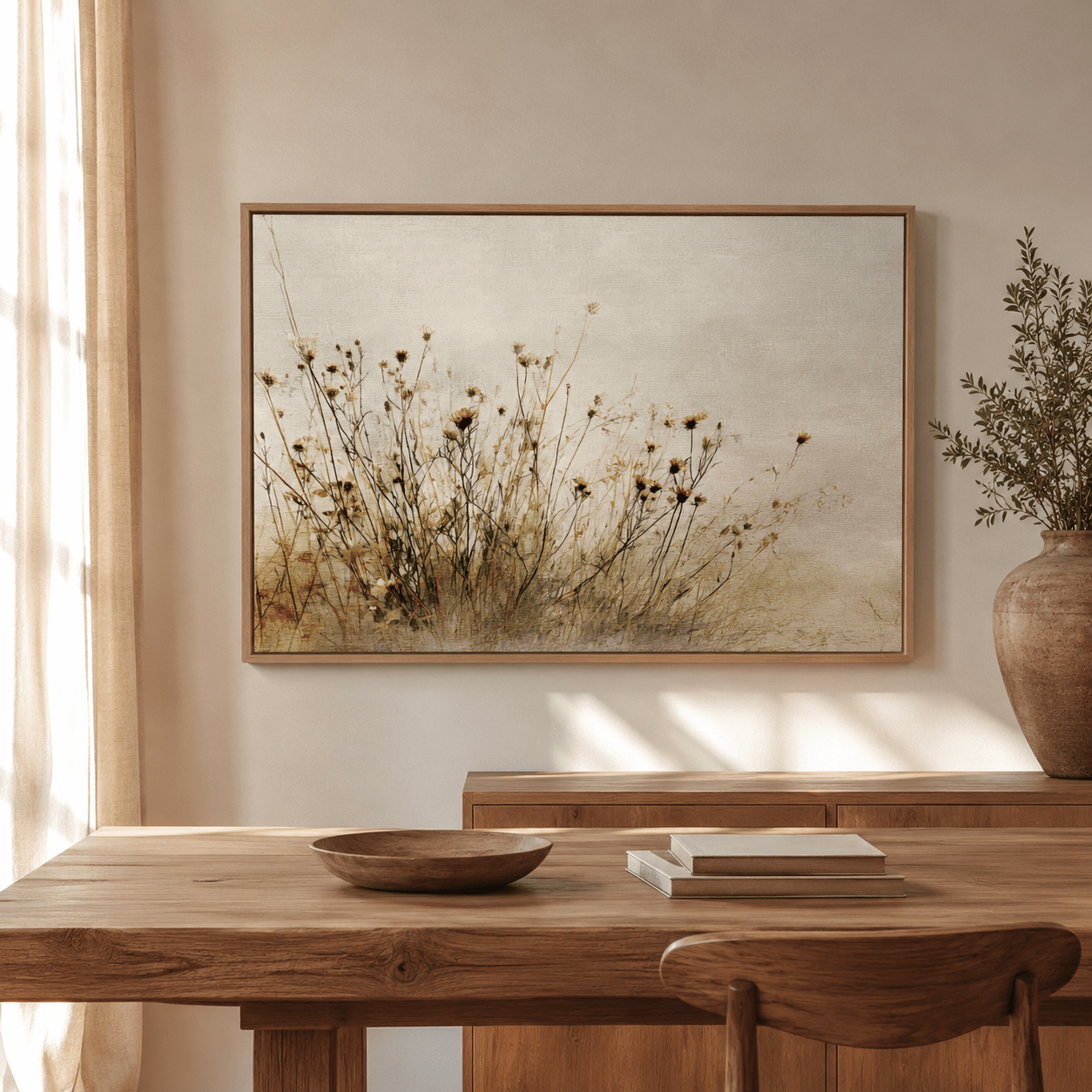 Wildflower Wall Art Canvas Print — Meadow Mist by Rossetti Art