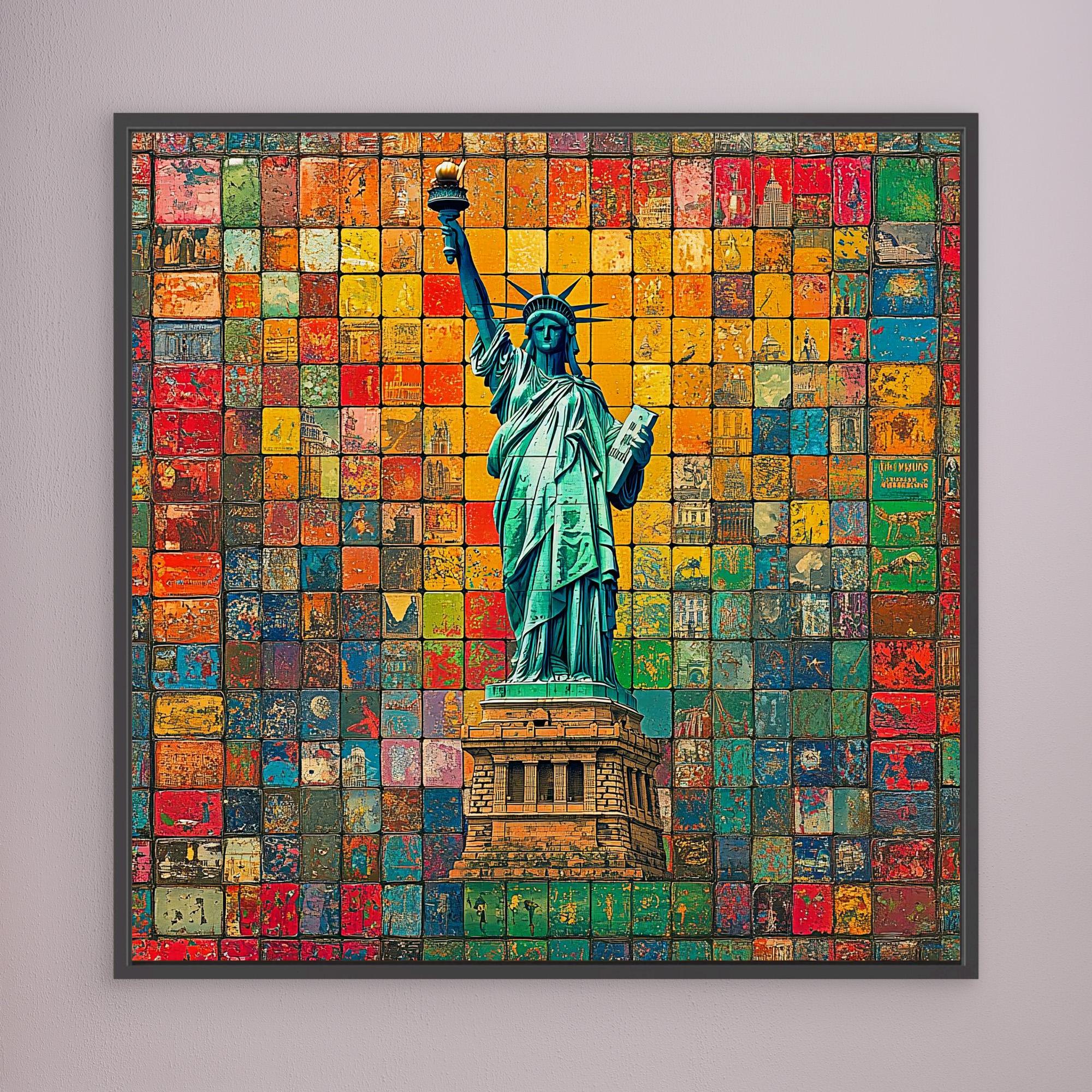 Canvas Print: "Liberty Mosaic" – Statue of Liberty Print Wall Art