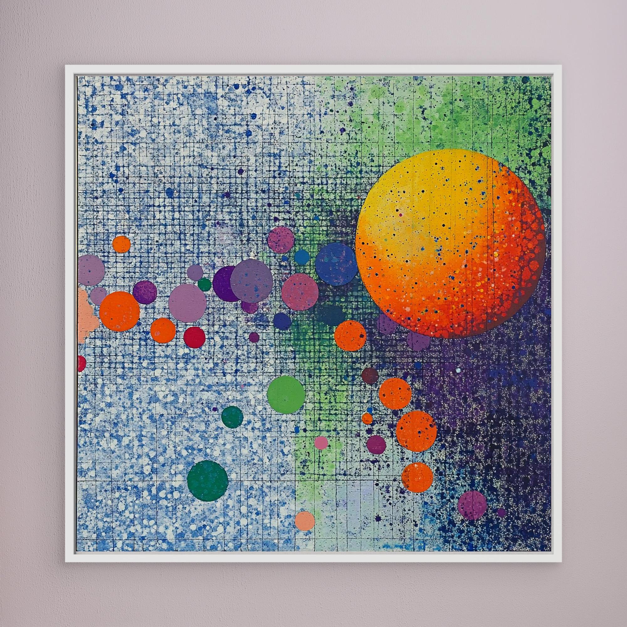 Canvas Print : Celestial Energy - Vibrant Solar Abstract Wall Art