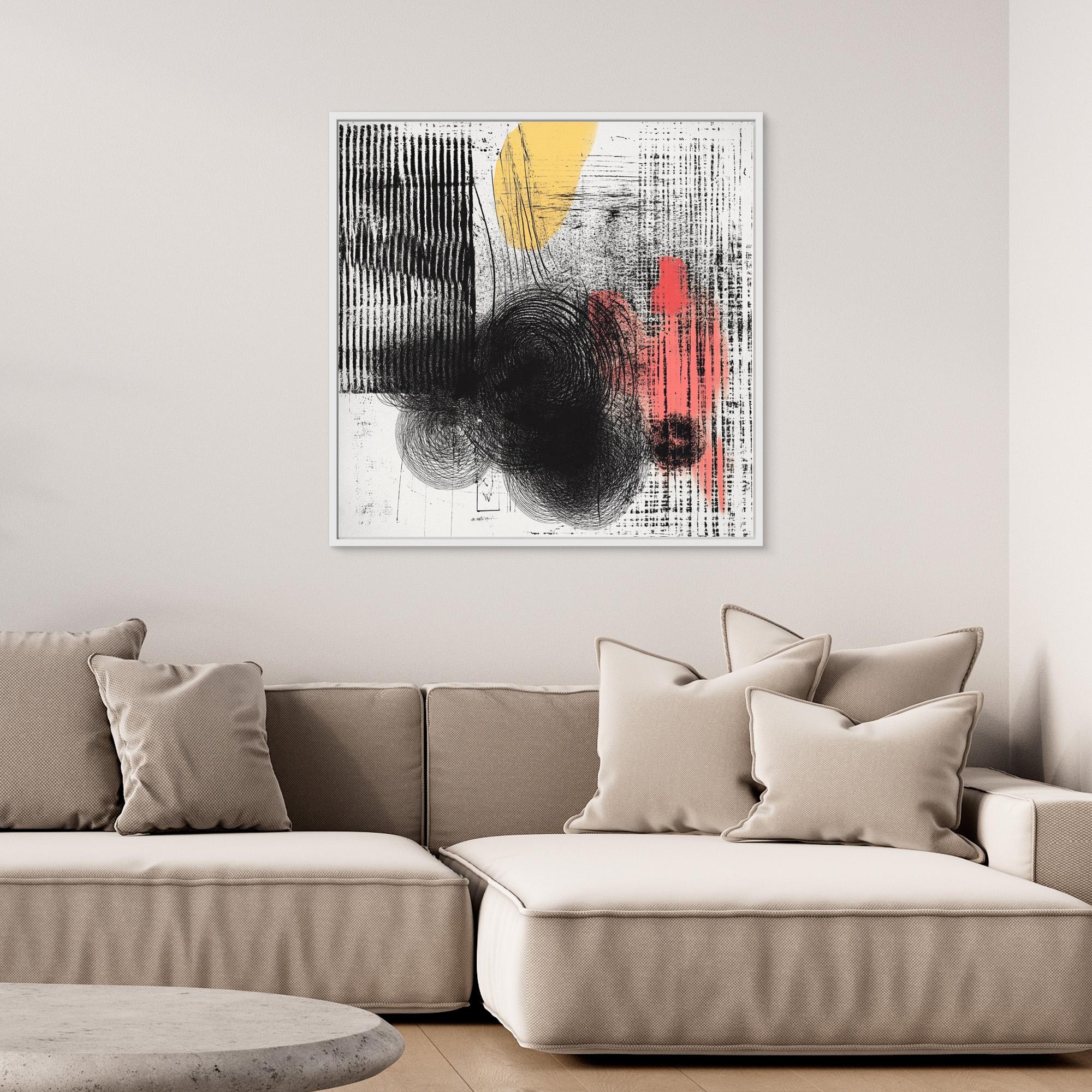 Canvas Print: "Textured Reflections - Modern Abstract Art"
