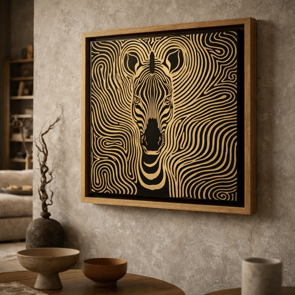 Zebra Print Canvas Wall Art 