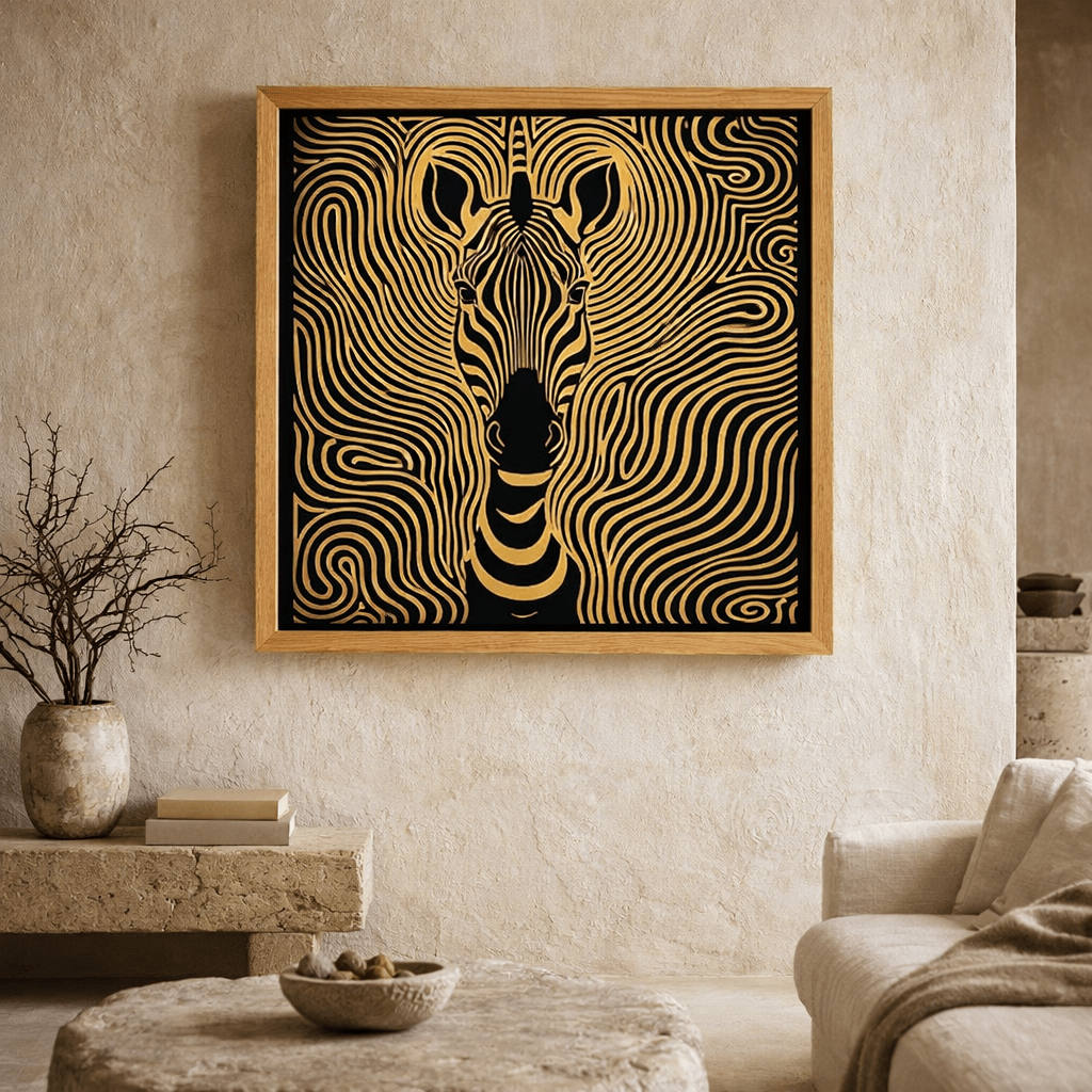 Zebra Print Canvas Wall Art 