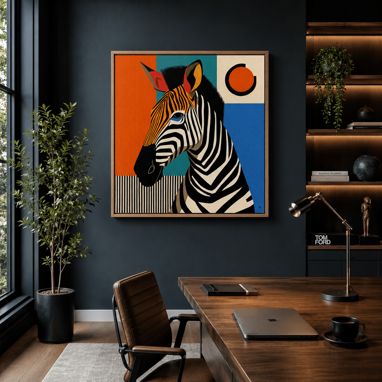 Zebra Wall Art Canvas — Meridian by Rossetti Art