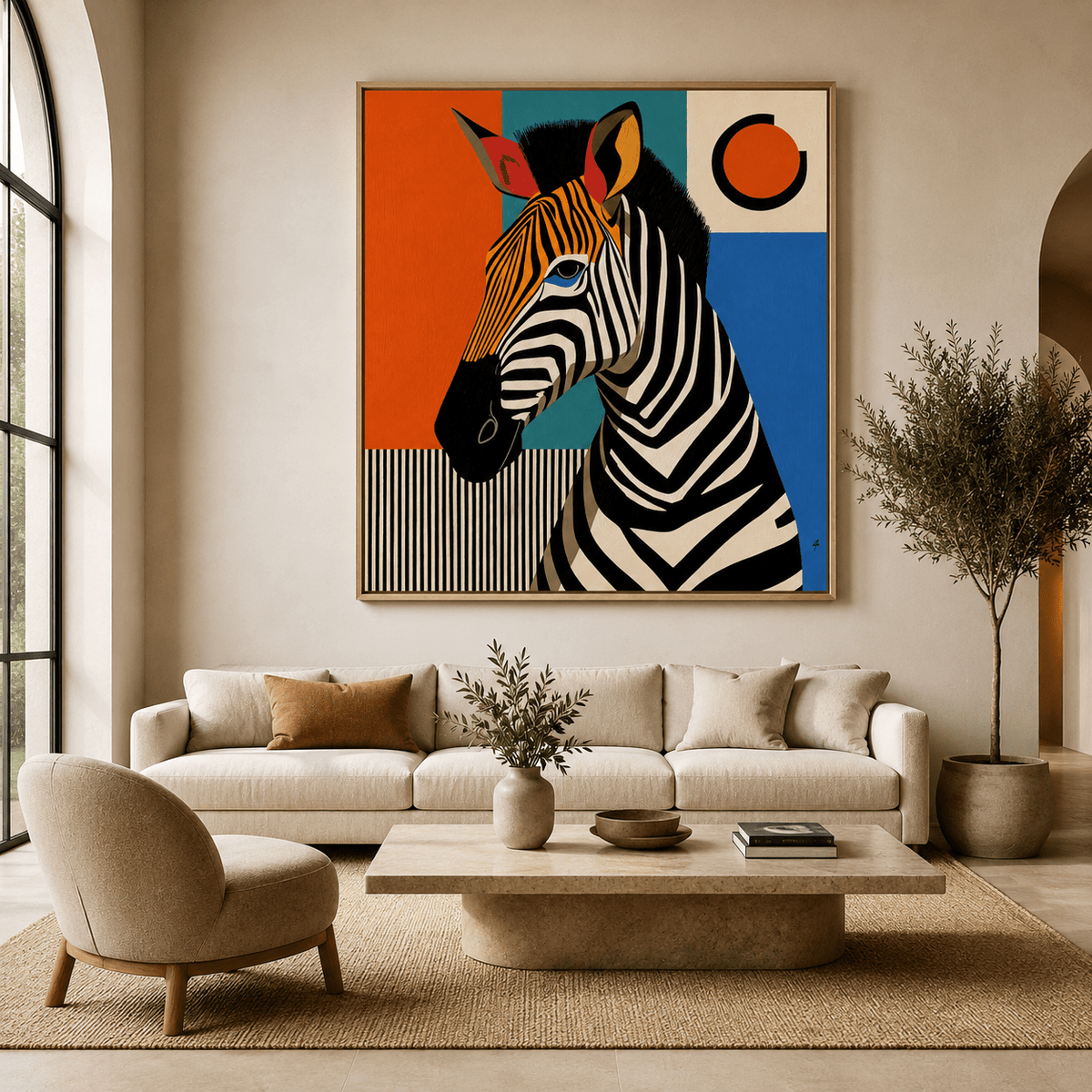 Zebra Wall Art Canvas — Meridian by Rossetti Art