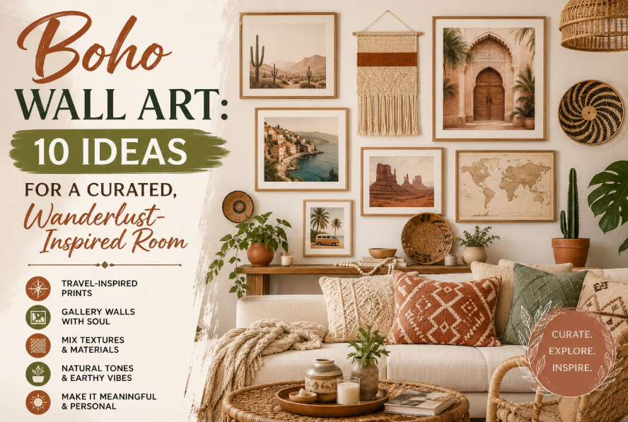 Boho Wall Art: 10 Ideas for a Curated, Wanderlust-Inspired Room