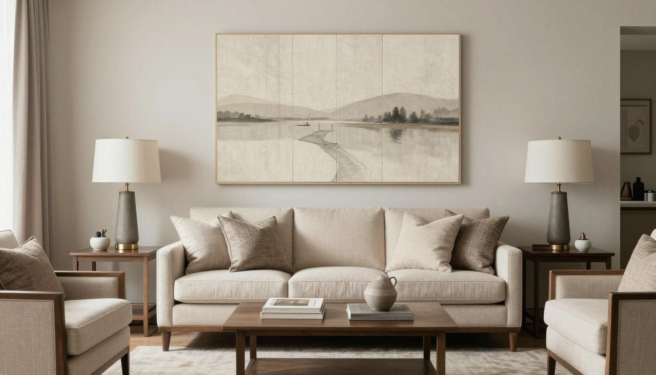 Quality canvas print wall art in a modern living room