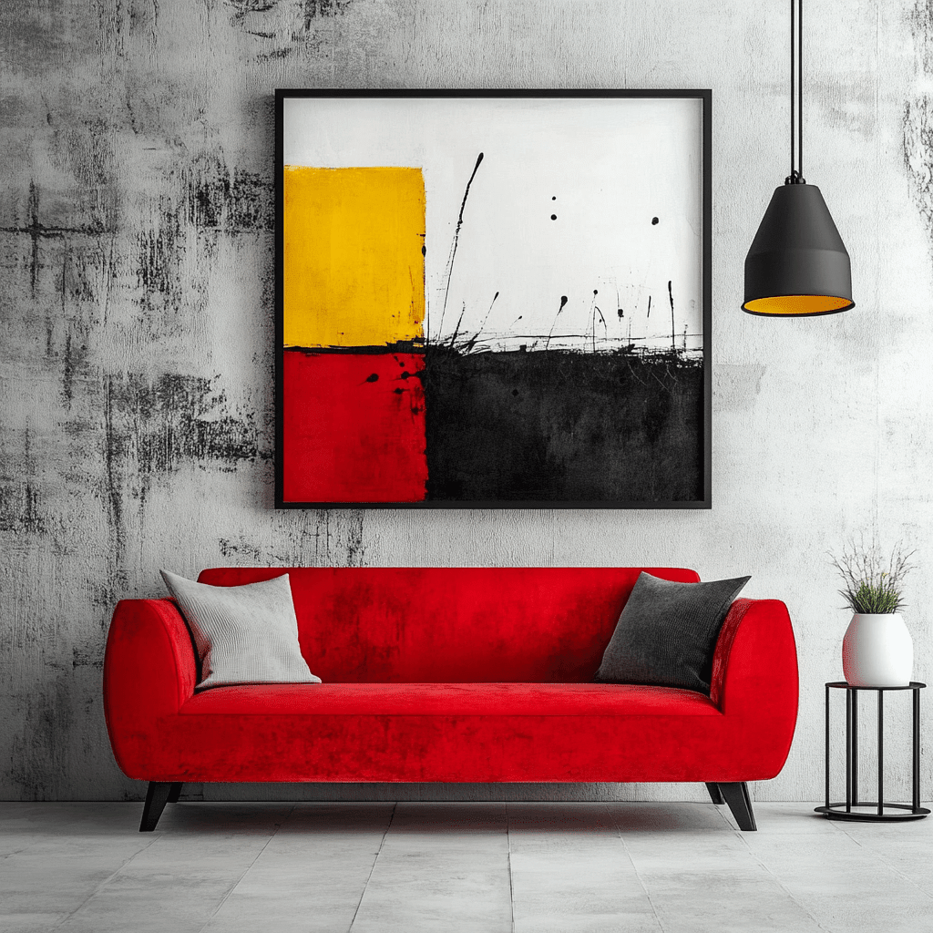 Primary Impressions abstract color field canvas art by Rossetti Art