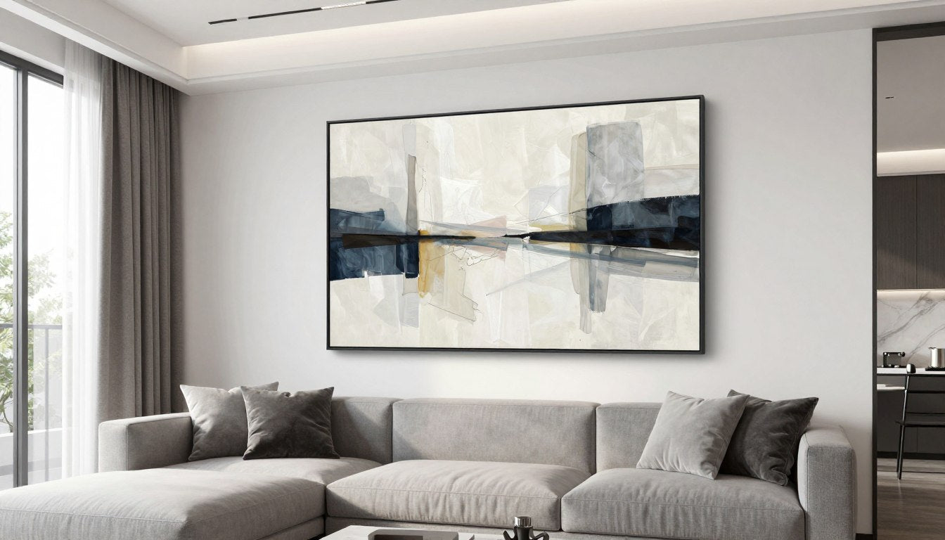 canvas art print online displayed in modern living room