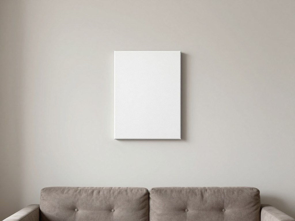 Small canvas print looking lost on a large wall - example of what makes canvas prints look cheap