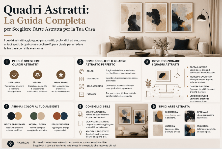 Quadri Astratti: La Guida Completa per Scegliere l'Arte Astratta per la Tua Casa