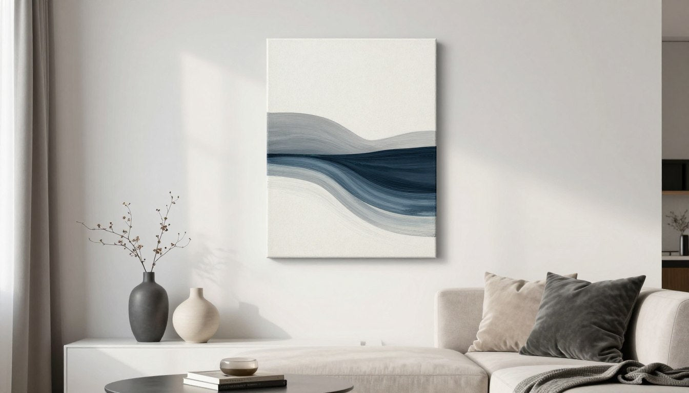 small decor items that make a big impact in modern living room with canvas art