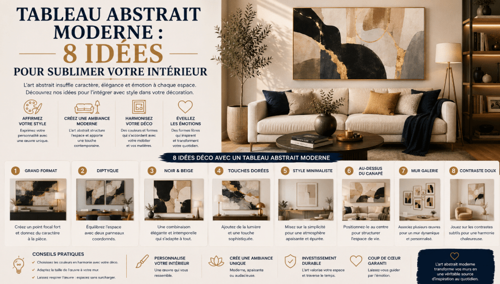 Tableau Abstrait Moderne : 8 Idées pour Sublimer Votre Intérieur