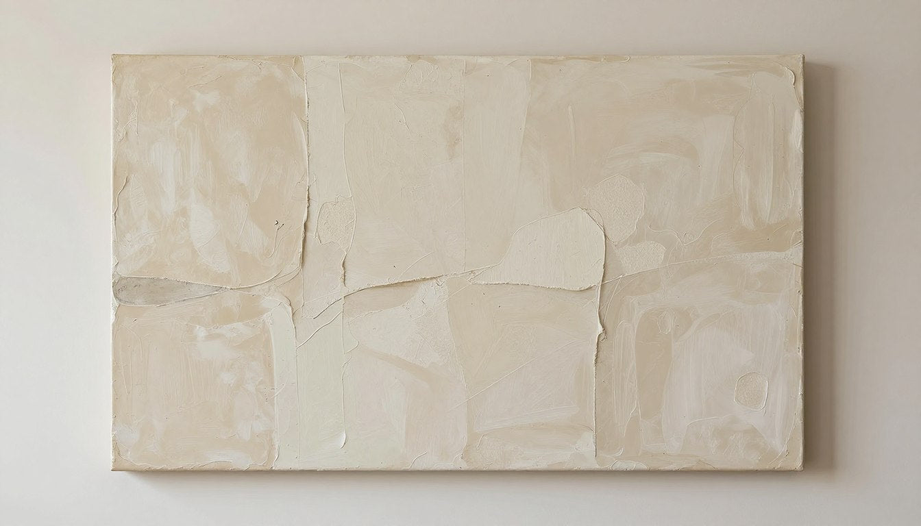 Wabi-Sabi Wall Art featuring organic textures and neutral tones