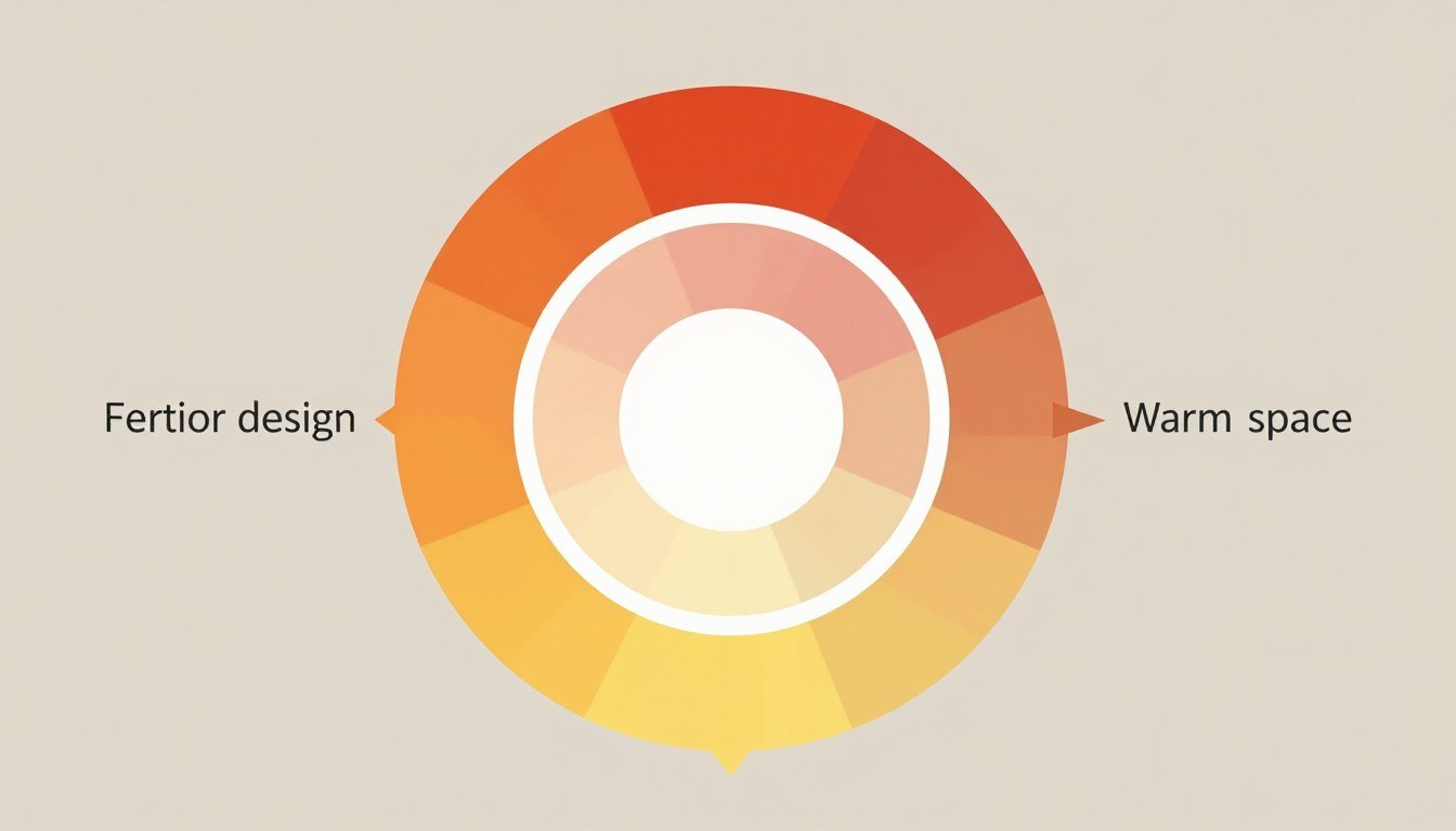 warm colors in interior design color wheel showing red, orange, yellow spectrum
