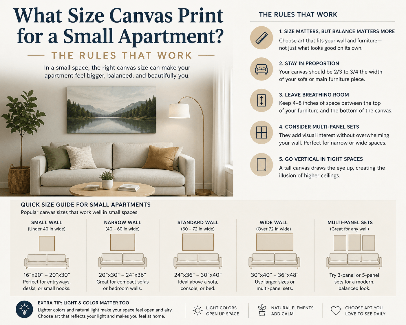 What Size Canvas Print for a Small Apartment? The Rules That Work