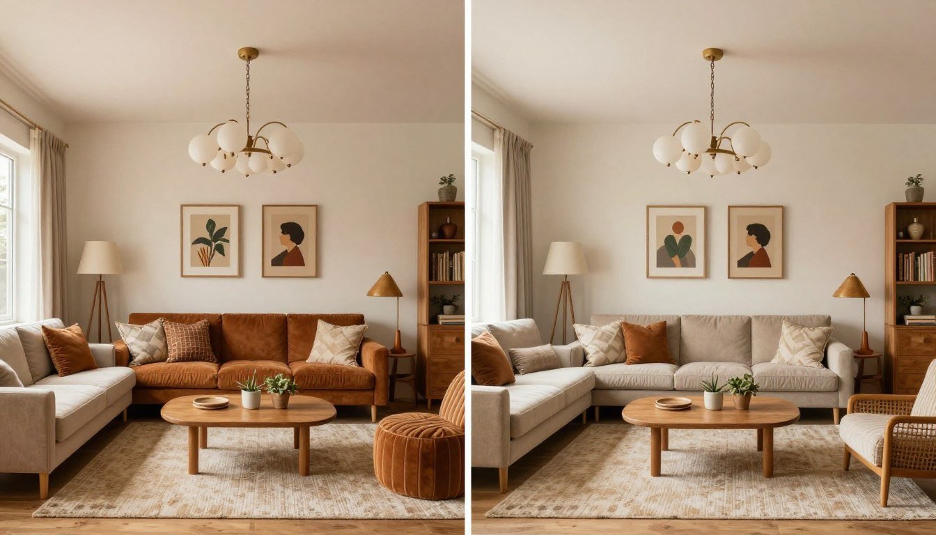 interior design trends showing cyclical pattern with vintage and modern elements