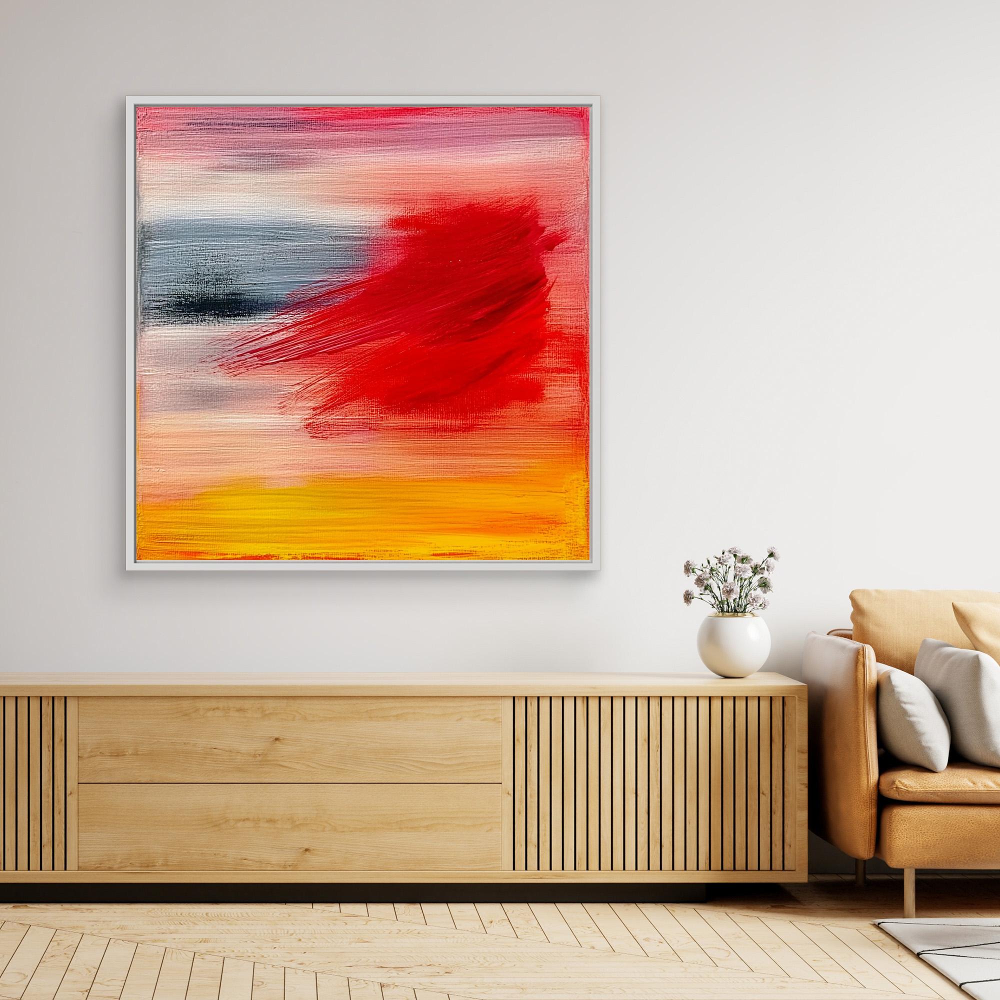 Canvas Print : Radiant Sunset Horizon - Abstract Acrylic Canvas Wall Art