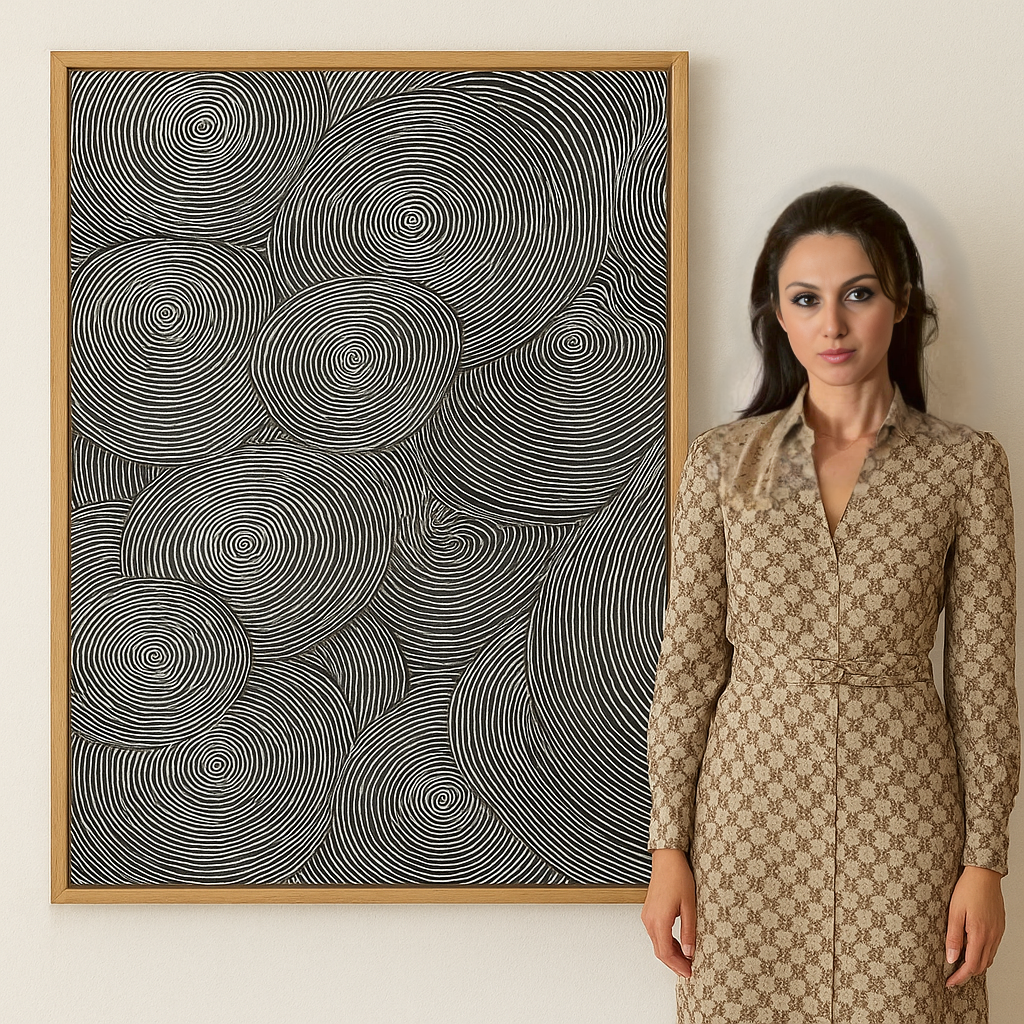 Canvas Print: Circular Echoes – Contemporary Minimalist Art - Chiara Rossetti