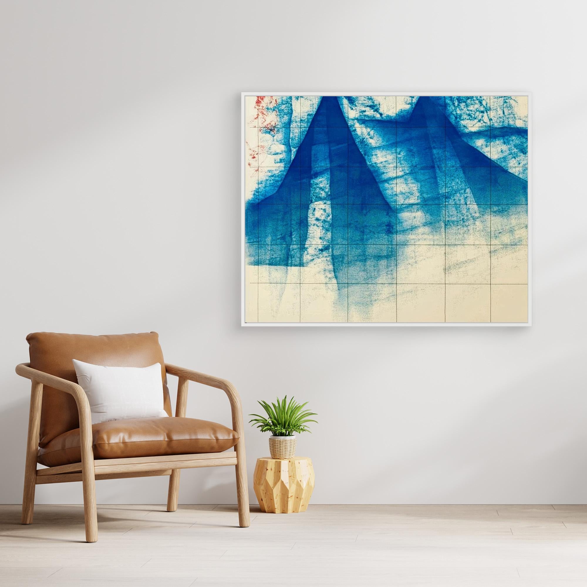 Canvas Print: "Frozen Peaks" – Cyanotype Art Prints