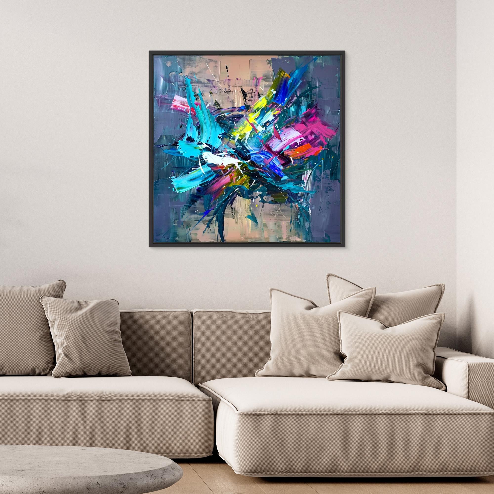 Canvas Print : Energy Unleashed - Abstract Expressionist Wall Art Print 