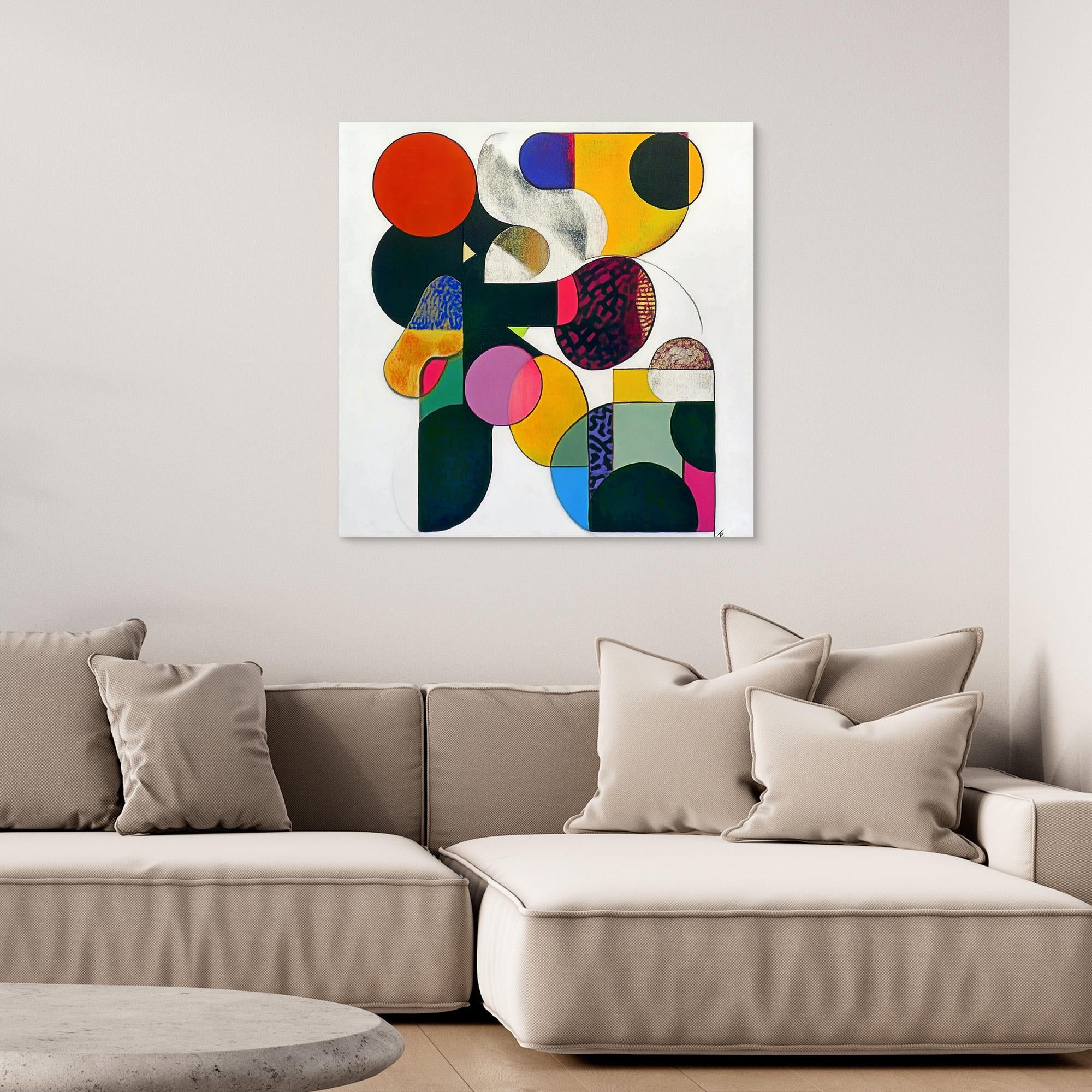 Canvas Print : Vibrant Geometry - Abstract Wall Art | Modern Canvas Print