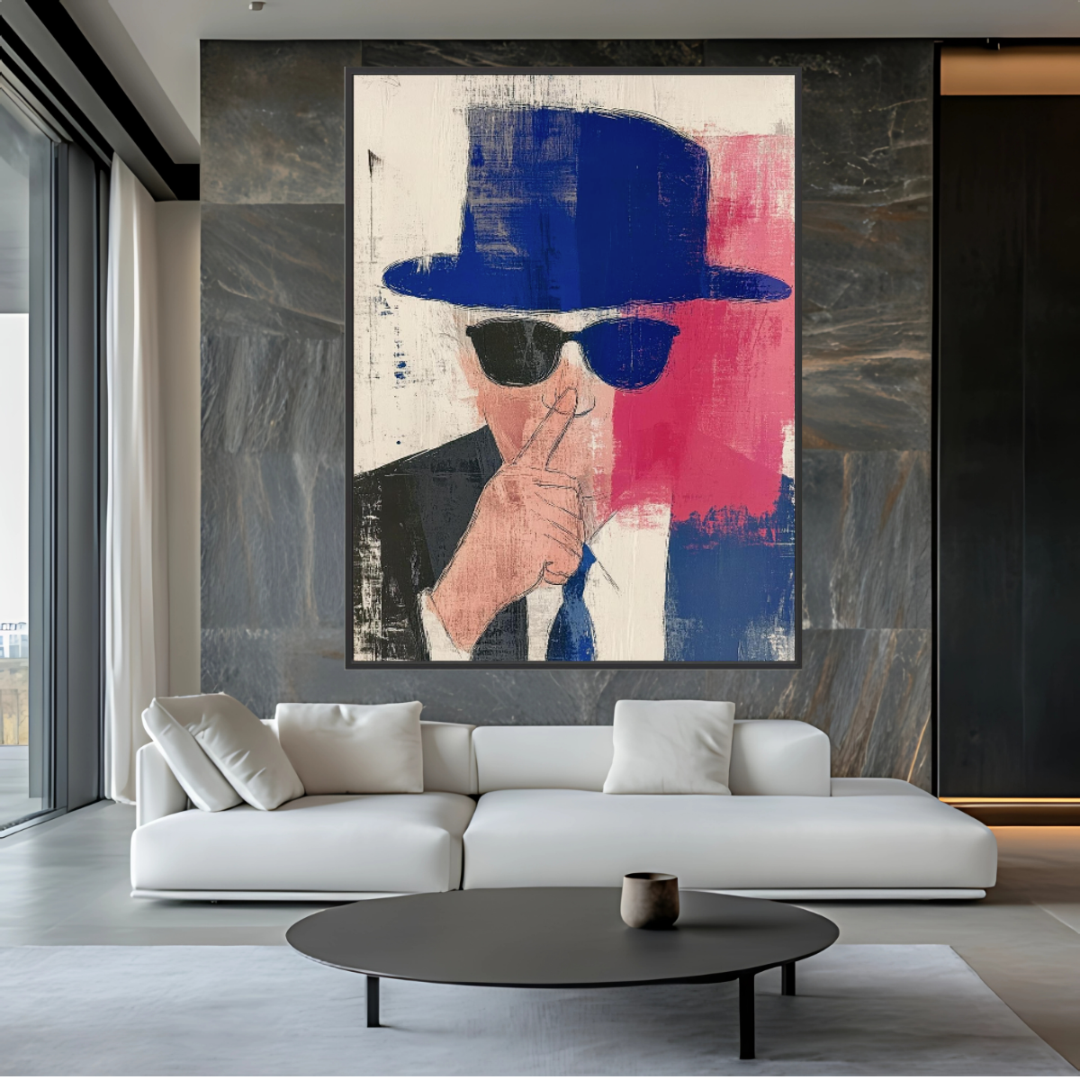 Canvas Print: Secret Agent Pop Art – Modern Abstract Wall Art