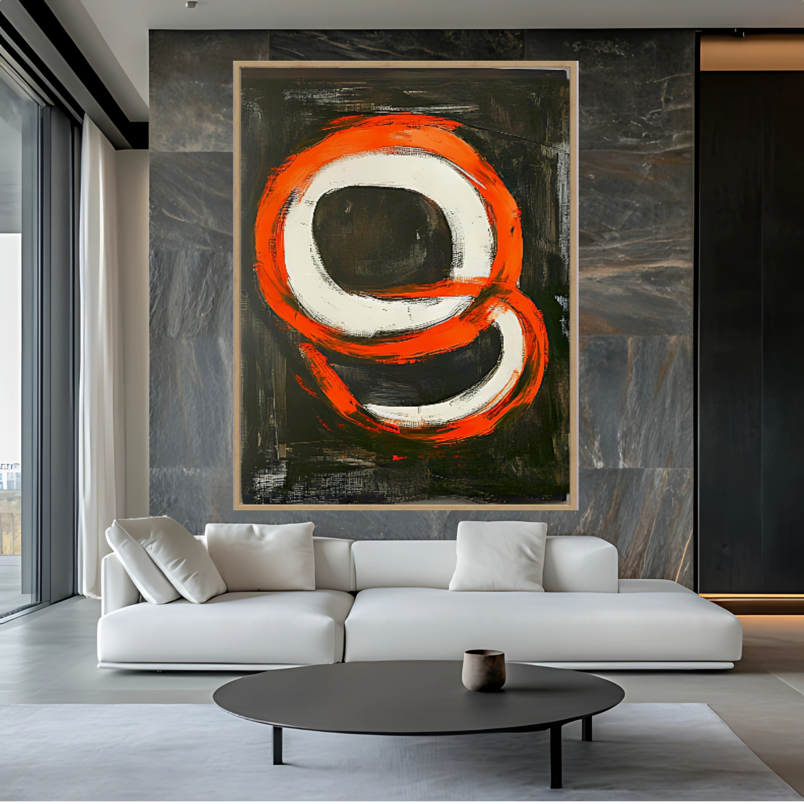 Canvas Print: Inferno Loop - Bold Abstract Expressionist Wall Art