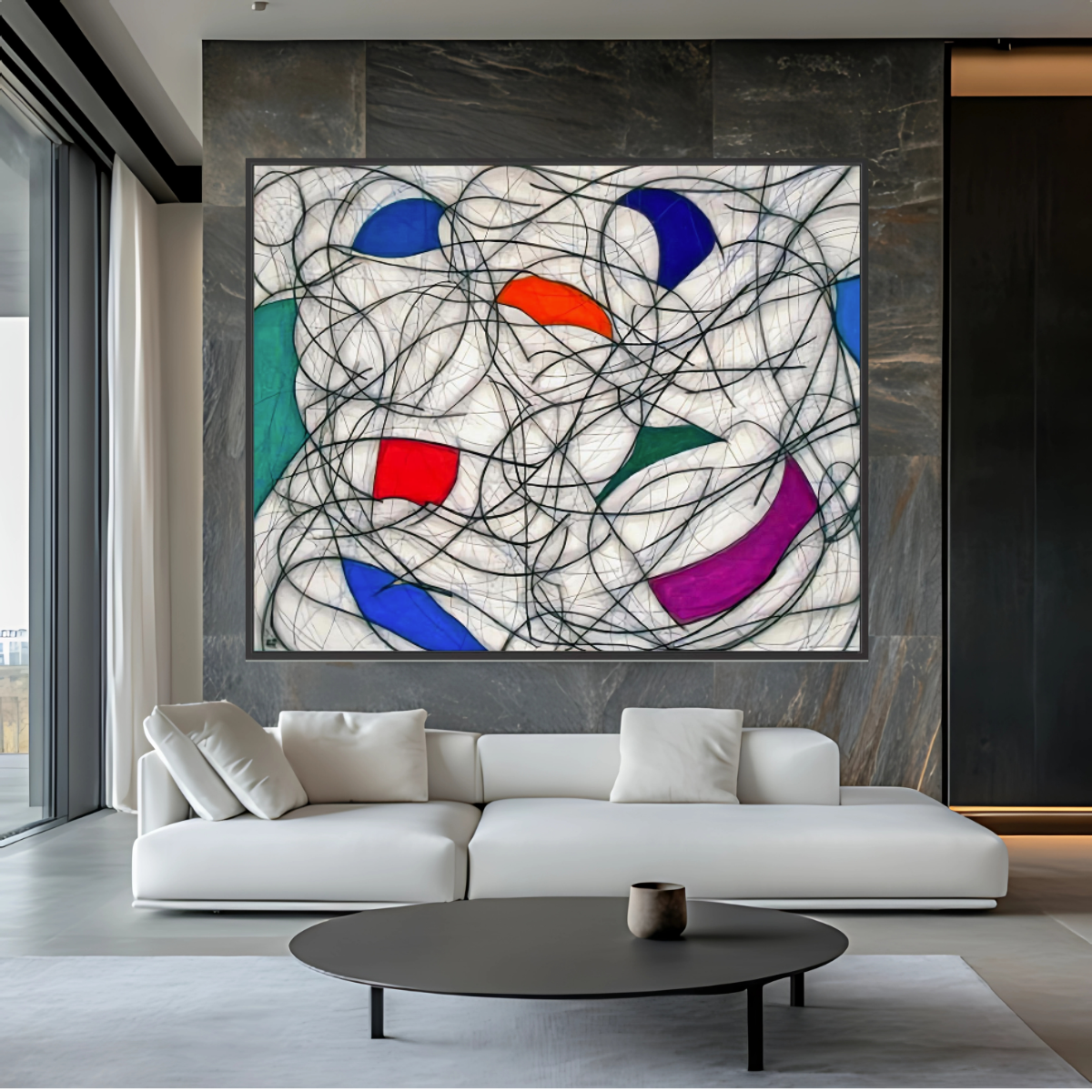 Canvas Print: Modern Abstract Chaos - Contemporary Art Print