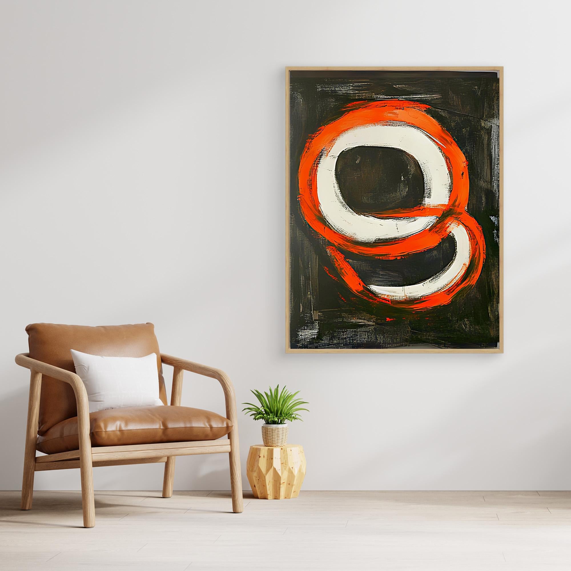 Canvas Print: Inferno Loop - Bold Abstract Expressionist Wall Art