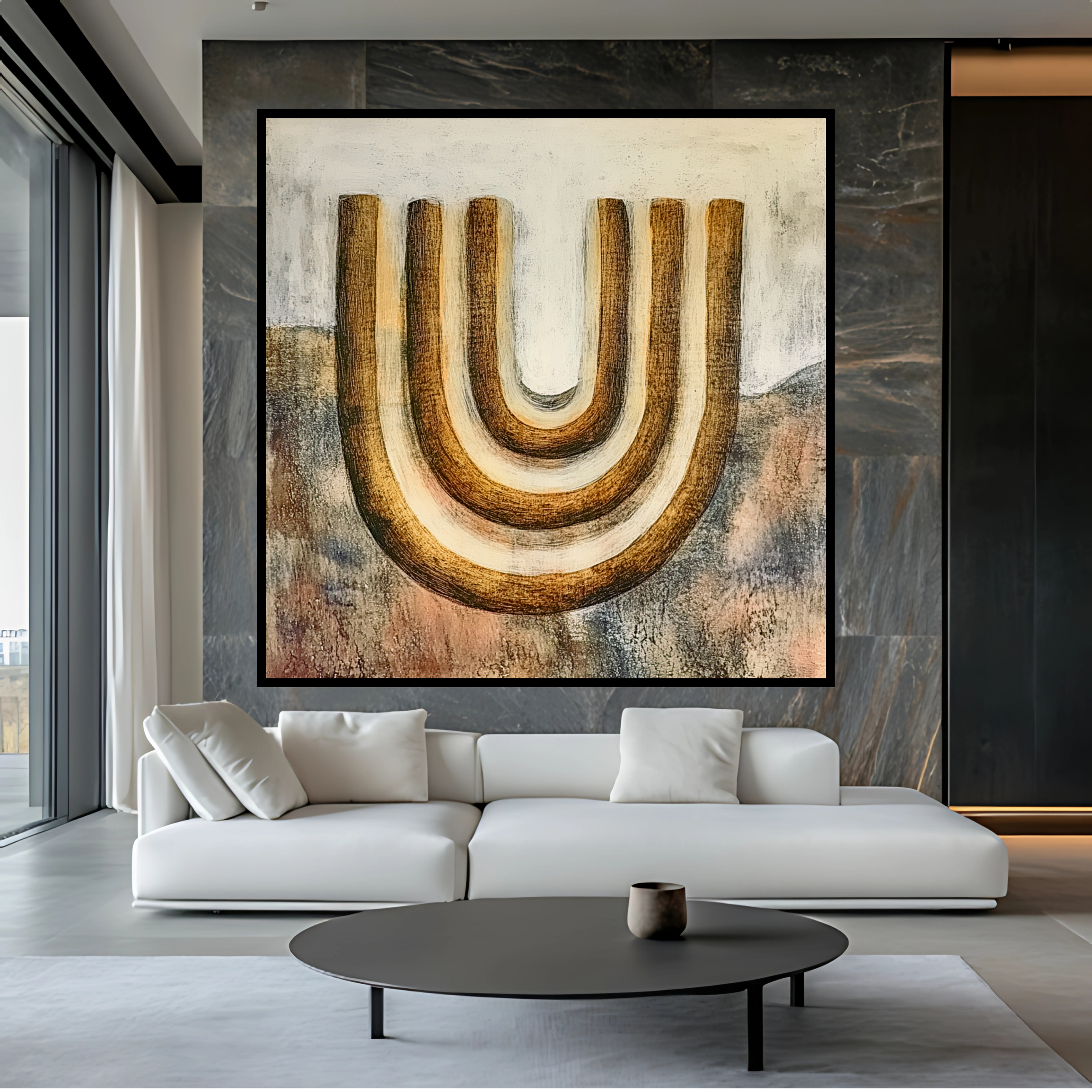 Original Painting :  Earthbound Harmony – Textured Abstract Art