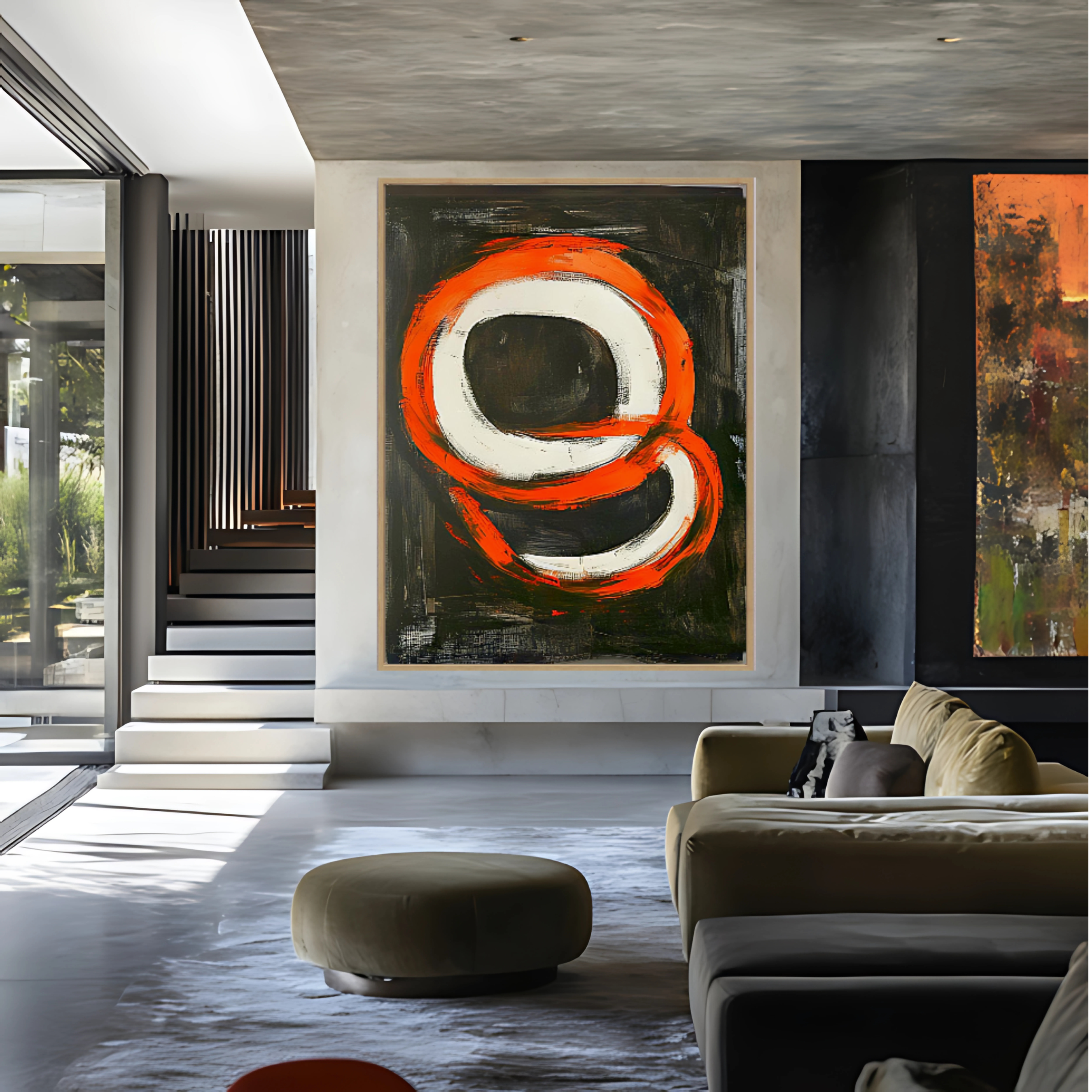 Canvas Print: Inferno Loop - Bold Abstract Expressionist Wall Art